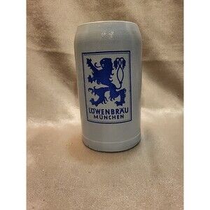Vintage Lowenbrau Munich 1 Liter Beer Stein Ceramic